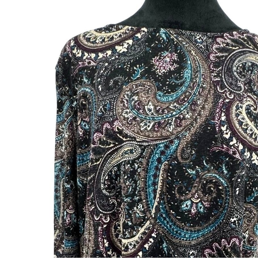 Vintage‎ Avenue Boho Dress Womens 22 3x Paisley Asymmetrical Tunic Stretch Fairy - Picture 2 of 9